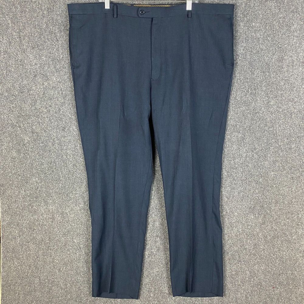 Angelo Rossi Slacks Dress Pants‎ Men's 47x38 Blue 100% Polyester Adults